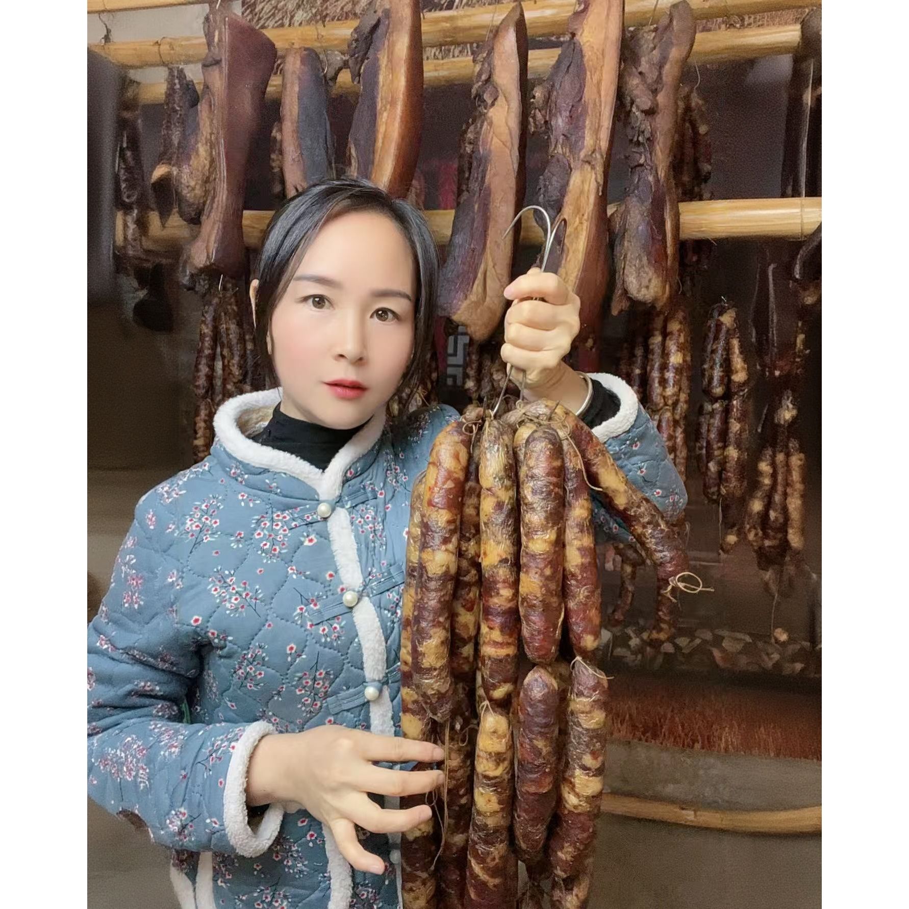 正宗农村土猪肉柴火香肠