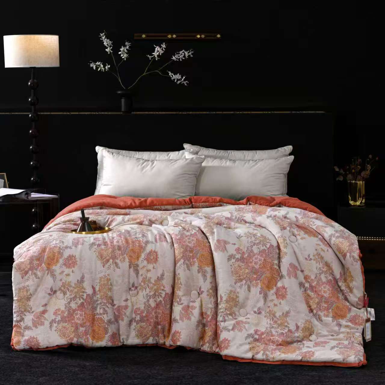 【花问春时】高端现代都市老钱风美式柔软亲肤被套