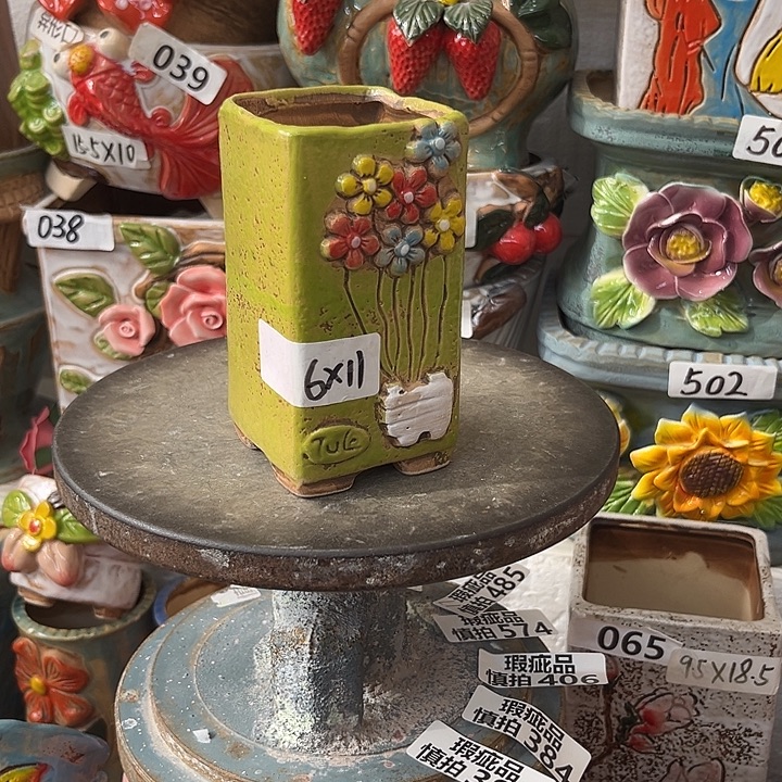 粗陶材质多肉花盆