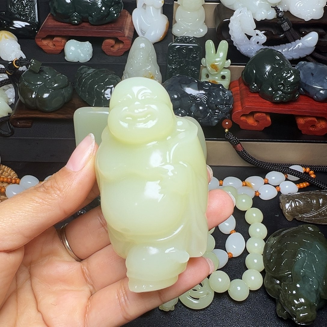 手***2软玉未镶嵌把件新疆天然精品料子