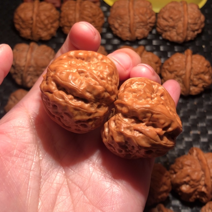 文玩核桃把件四开三角蛙38✖️43