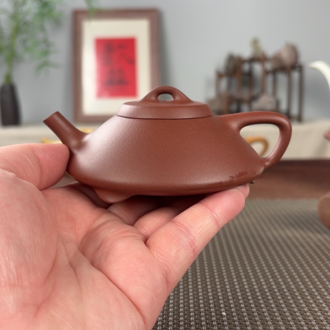 紫砂茶壶中****筑微瑕黄龙山原矿紫砂壶