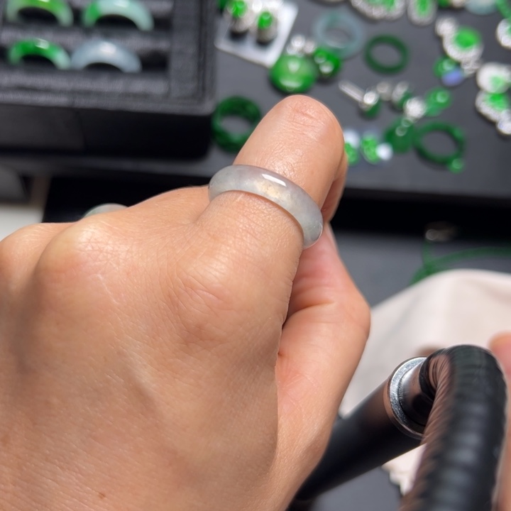 翡翠戒指未镶嵌天然缅甸翡翠指环