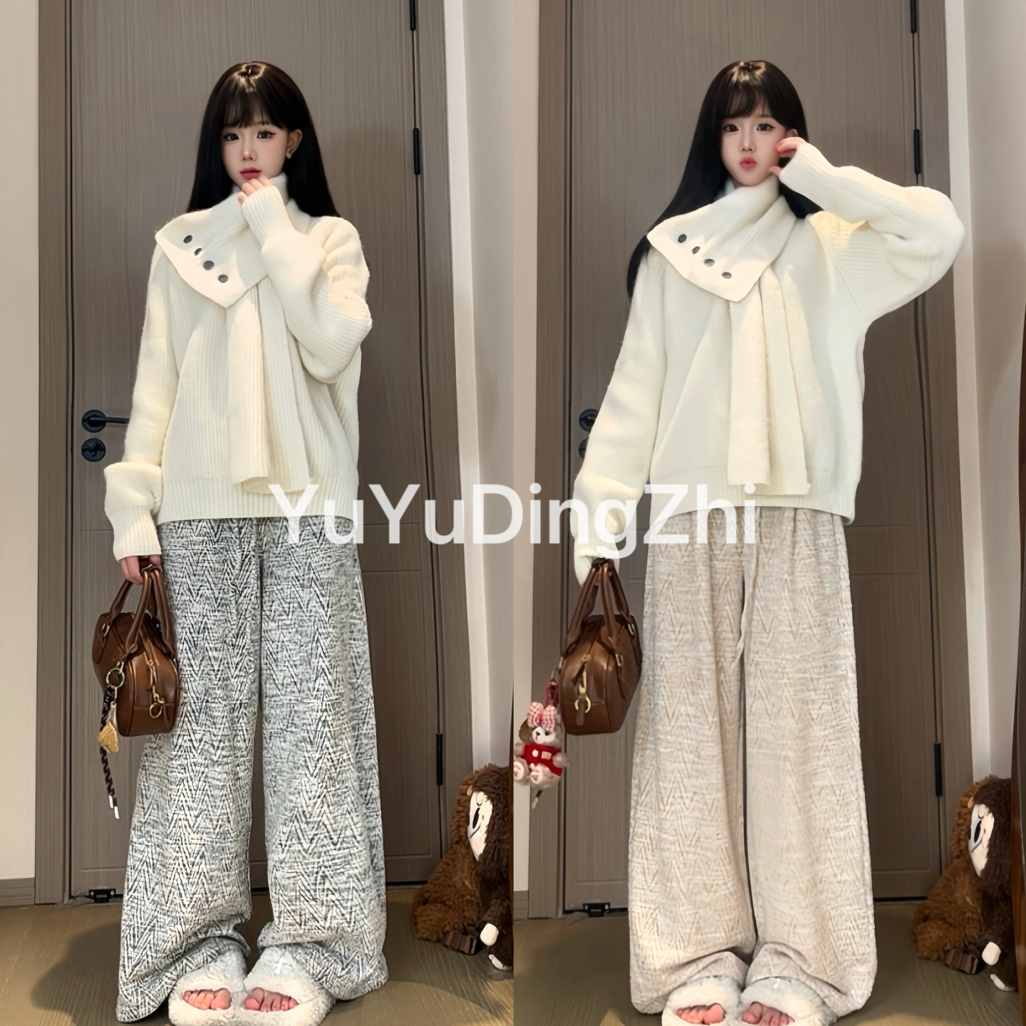 【赠运费险】早秋新款休闲裤女秋季高腰直筒裤宽松显瘦阔腿裤子