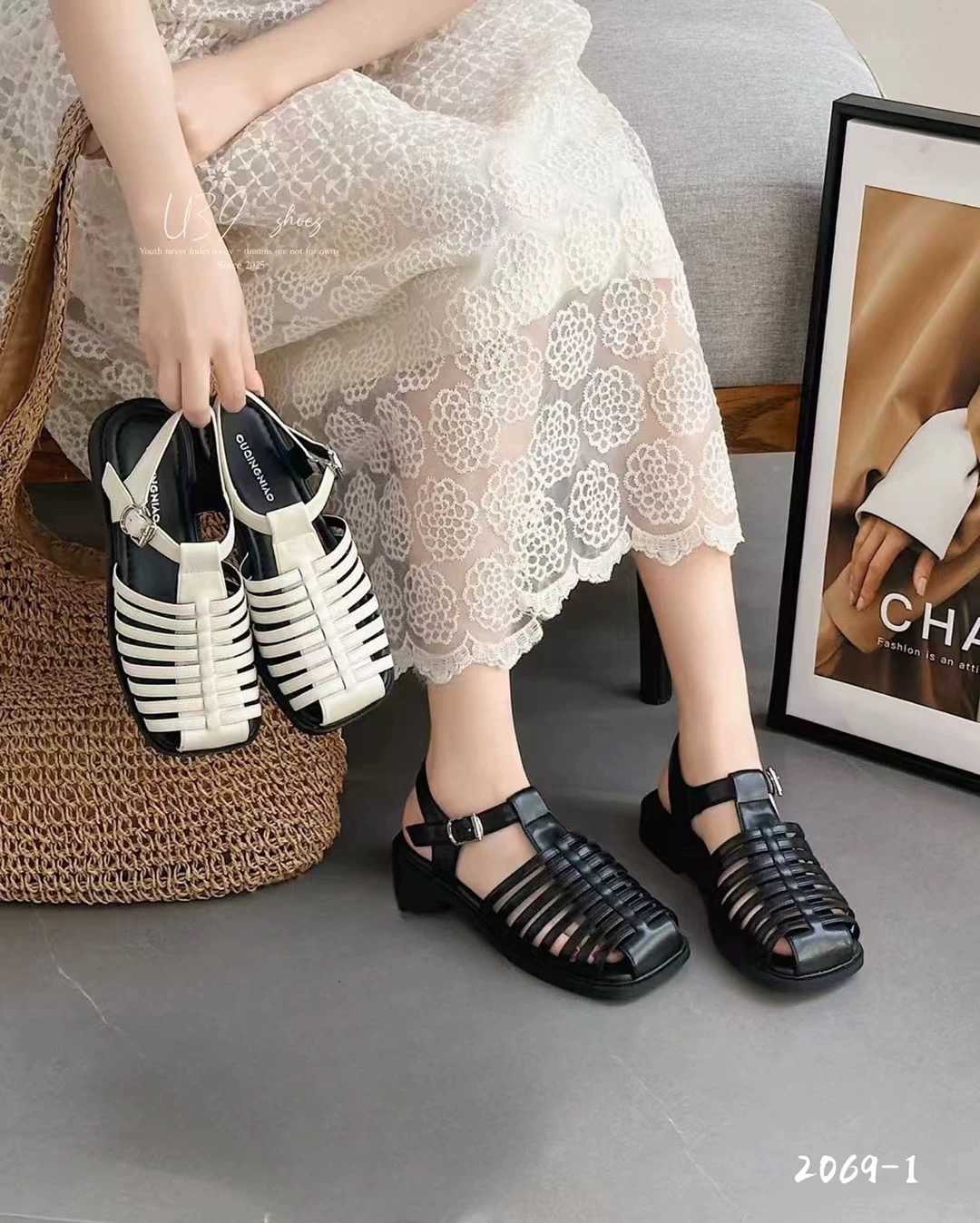 【断码清仓】手工编织凉鞋时尚猪笼鞋 厚底外穿凉鞋 MLSY 2069-1