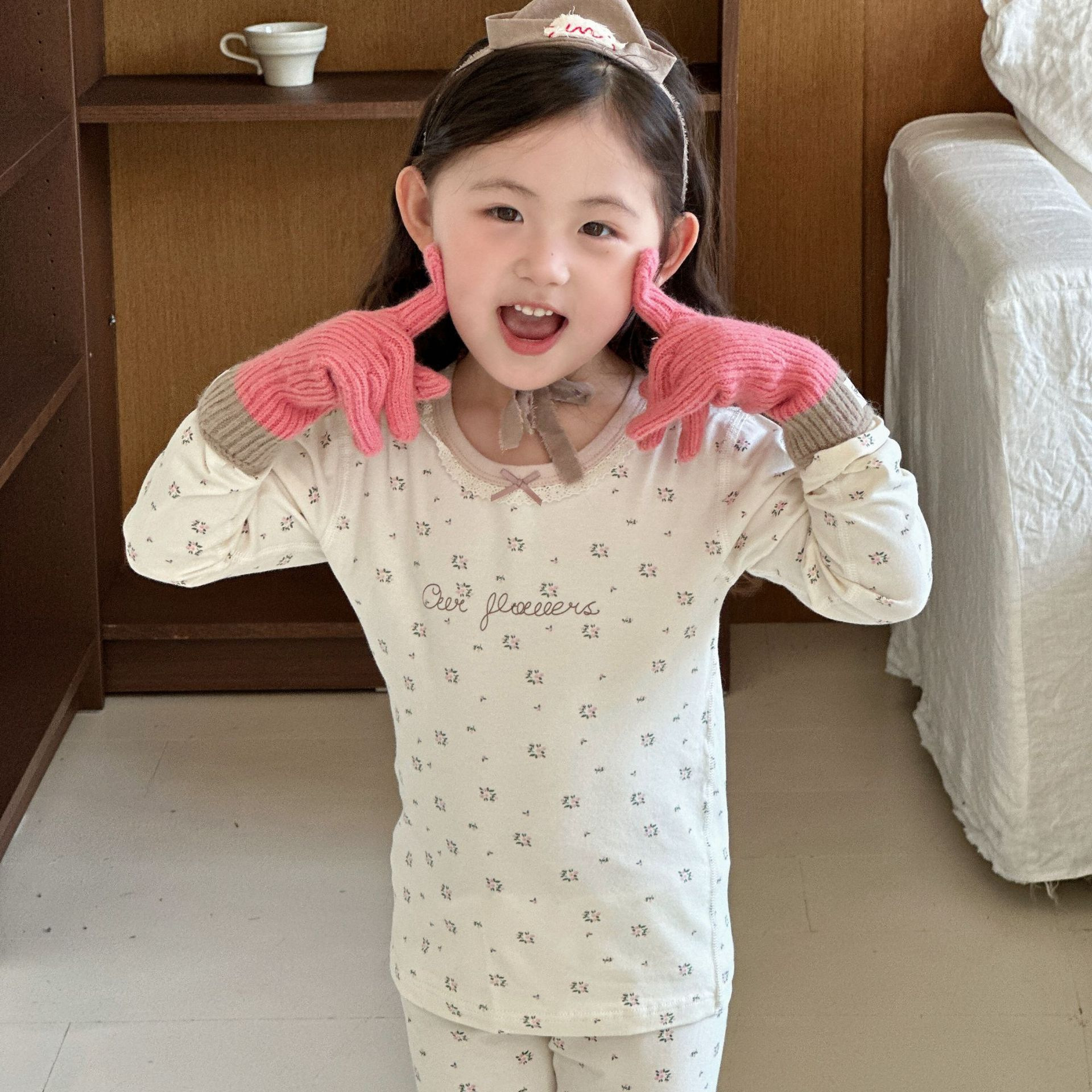 绿博尔儿童秋衣秋裤批发现货a类加大版莱卡棉睡衣家居服亲子套装