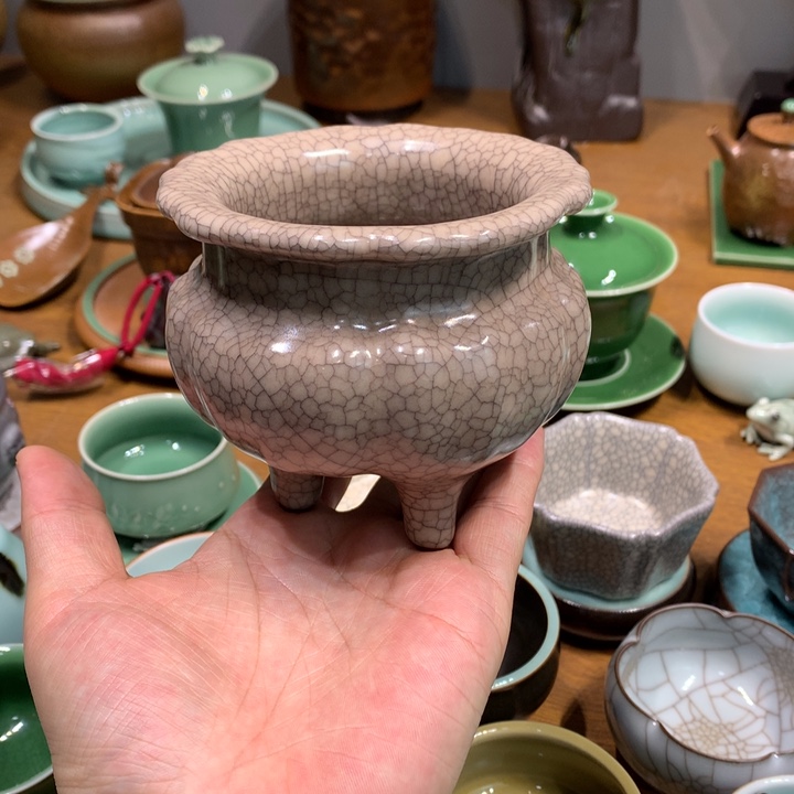 顾***X龙泉青瓷手工哥窑