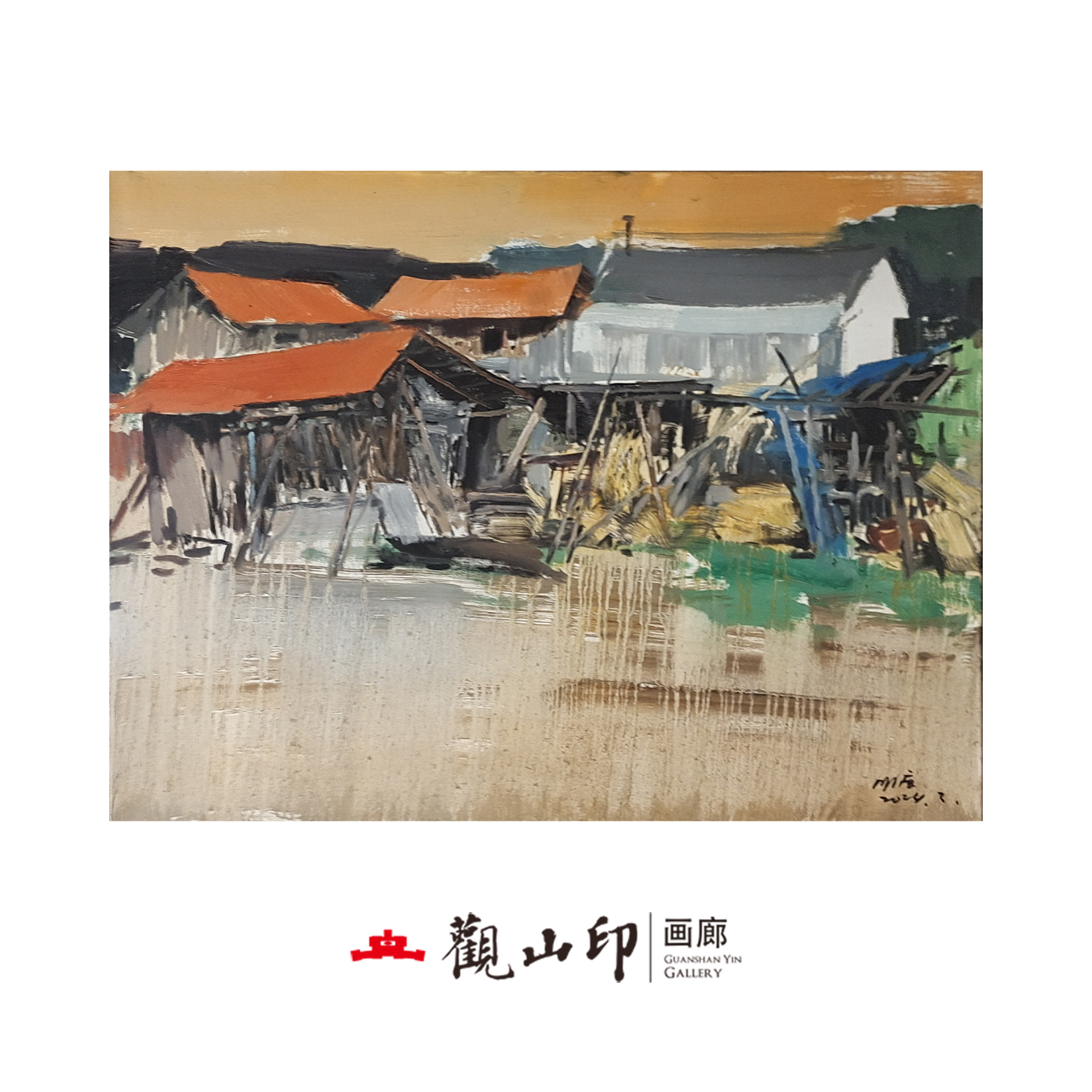 SMK原创手绘风景油画60x80cm风景作品2449
