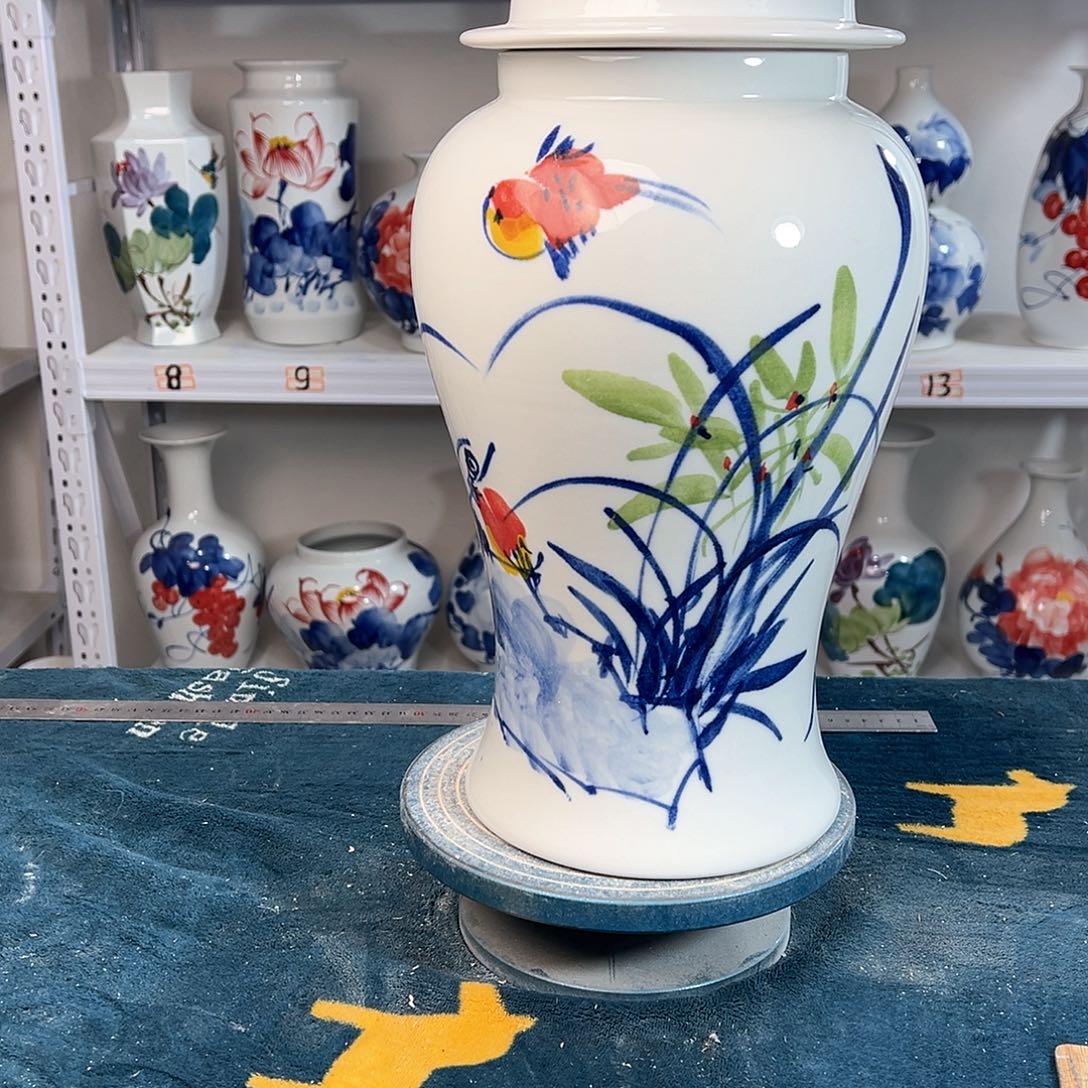 摆件景德镇陶瓷将玉鸟