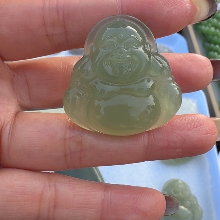 和田玉未镶嵌颈饰35眼睛
