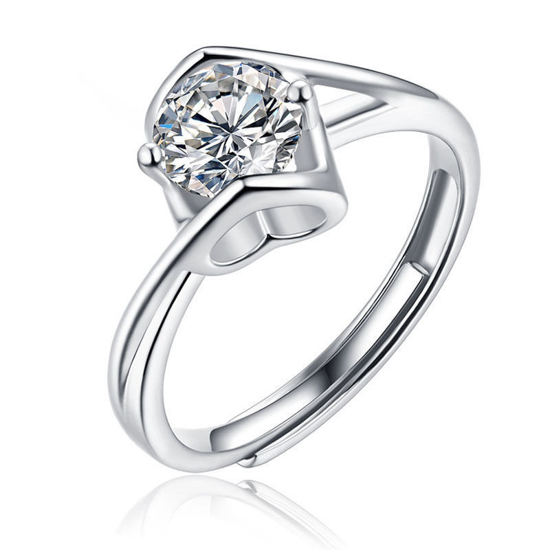 【晶克拉】1.0ct经典时尚天使之吻闭口女戒