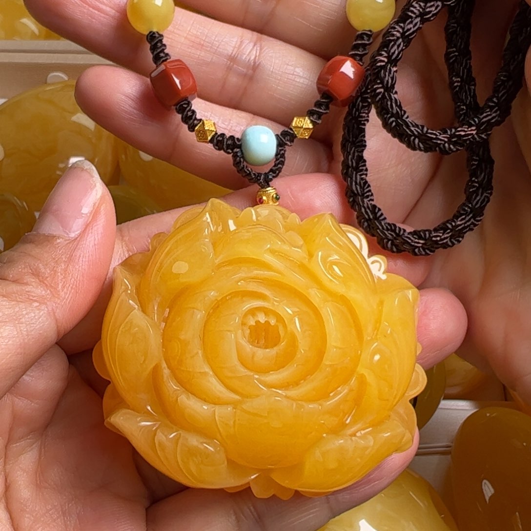 蜜蜡毛衣链未镶嵌无优化