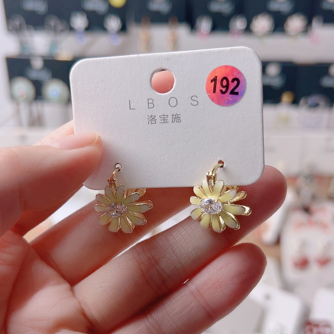 琉璃纯铜合金耳环的