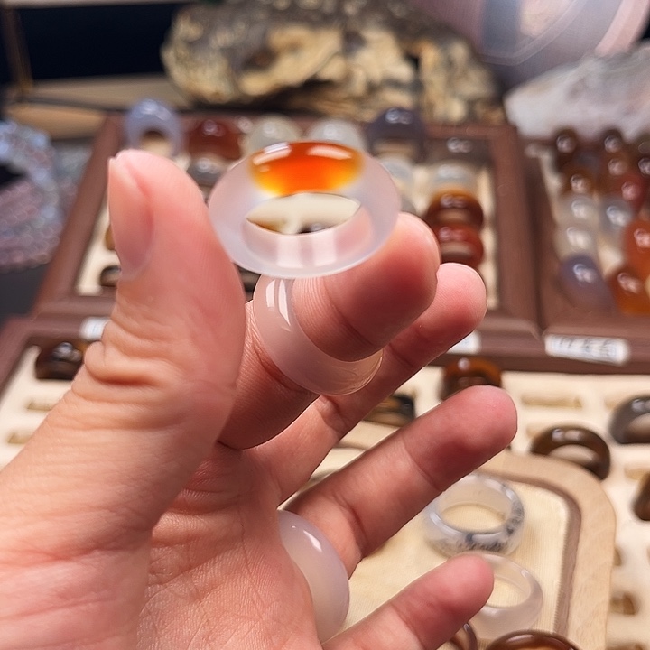 玛瑙/玉髓合金戒指16港14