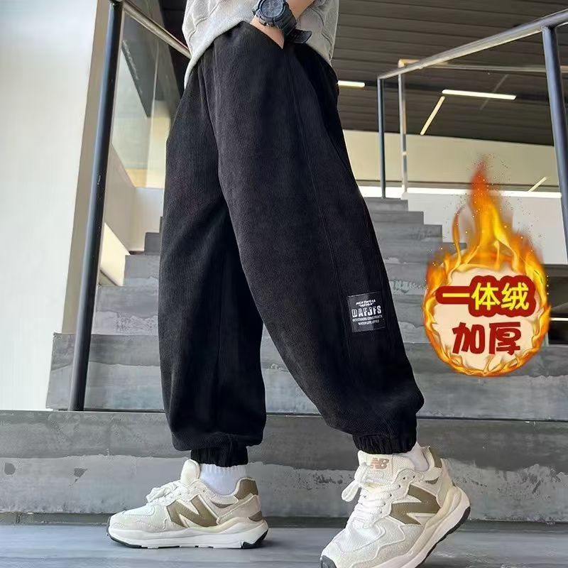 F00955男童2025冬季新款休闲时尚灯芯绒工装秋季长裤百搭舒适运动