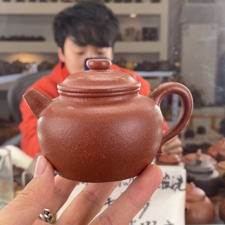 紫砂茶壶200cc红降坡茶壶