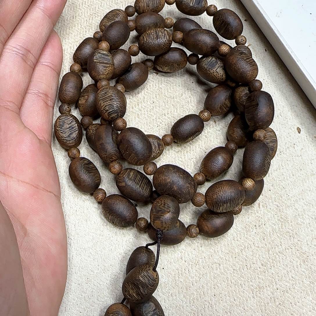 沉香木手串奇楠沉香留疤长串隔珠多样性发一条