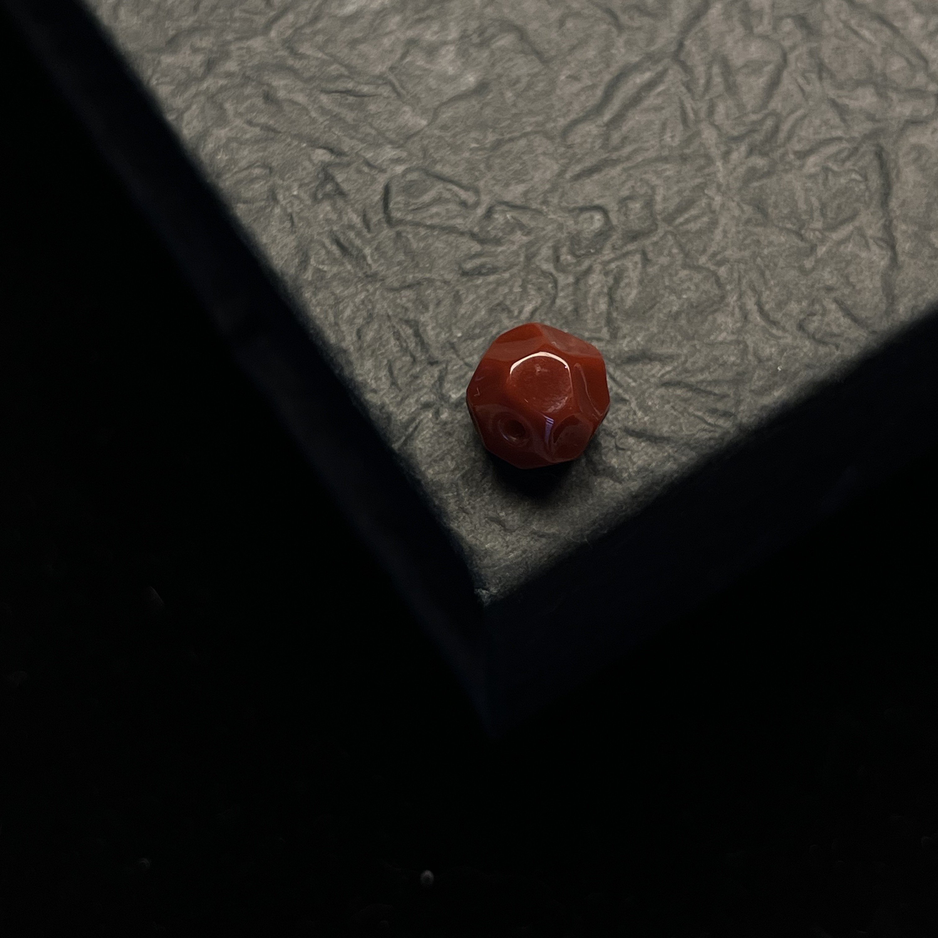牛血色南红无相珠 9x8mm 全品无暇 艳丽提色
