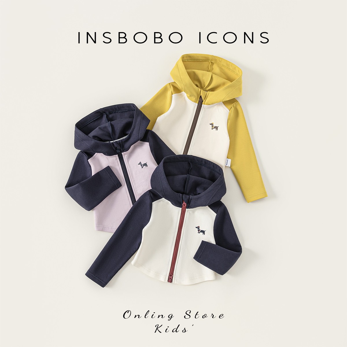 QY25093【秋】【7A抗菌】儿童上衣（连帽撞色卡通印花外套）