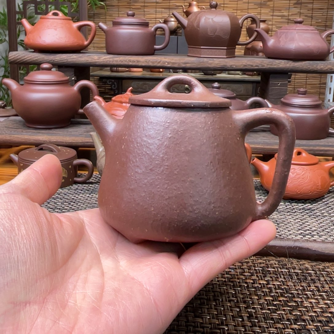 紫砂茶壶宜兴原矿紫砂手工制160