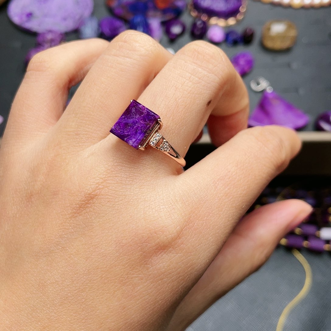 苏纪石（舒俱来）戒指银S925镶嵌