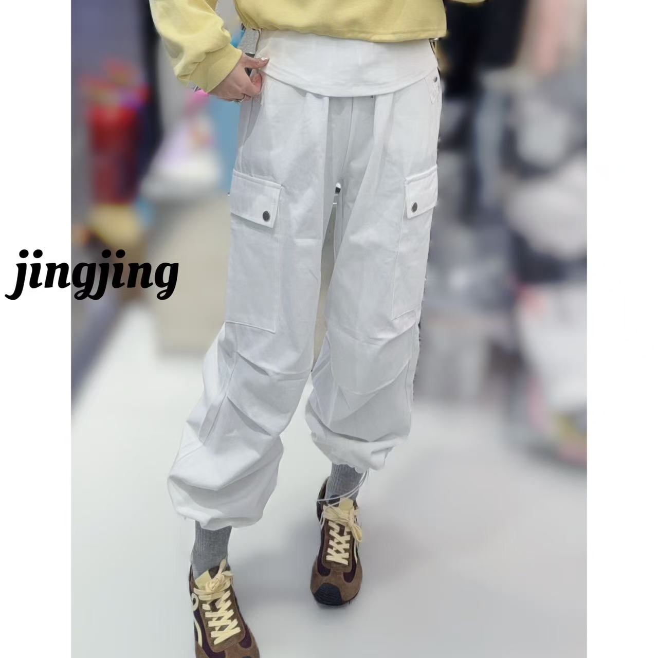 春季新款休闲百搭棉布工装裤（8831）