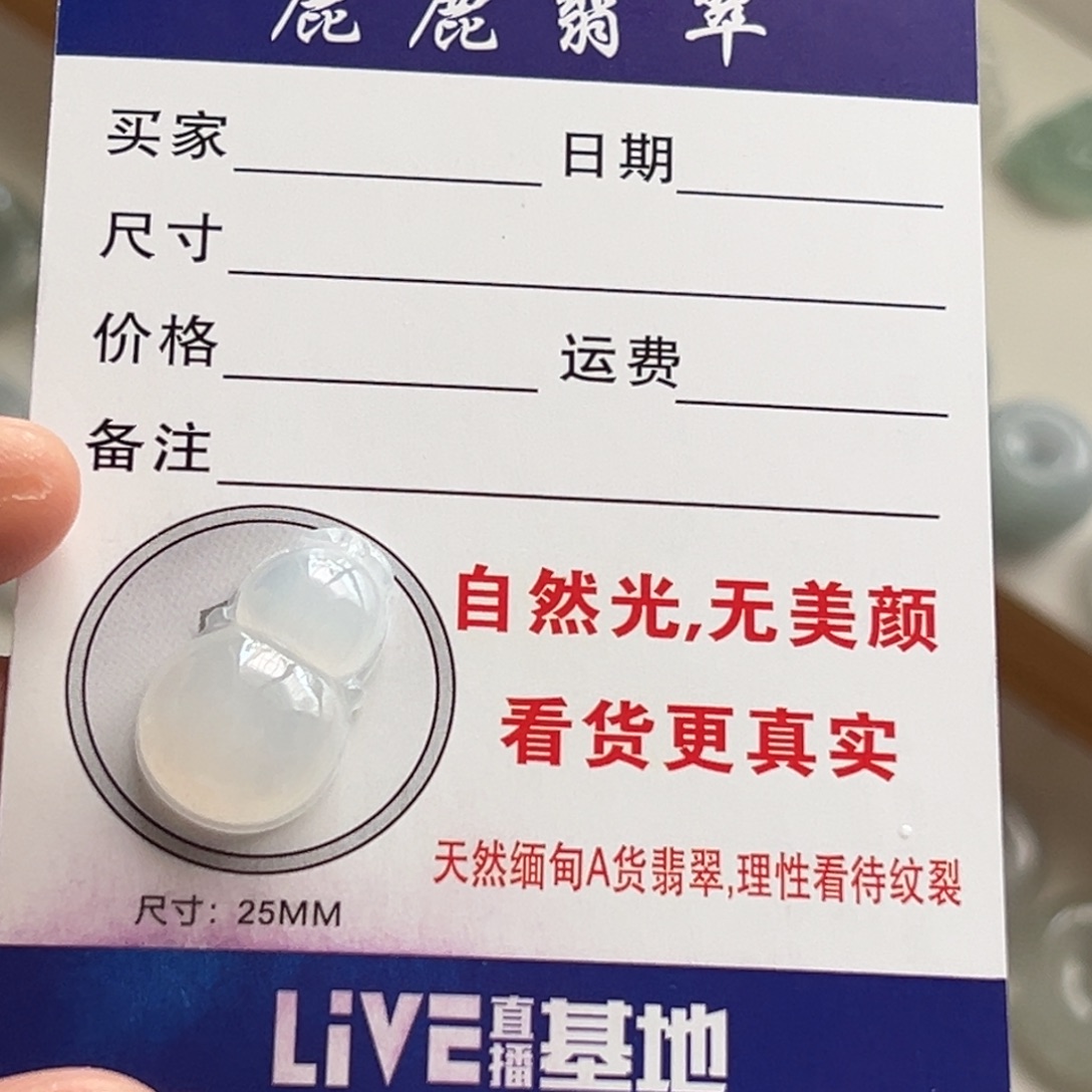 翡翠未镶嵌吊坠(不含链)