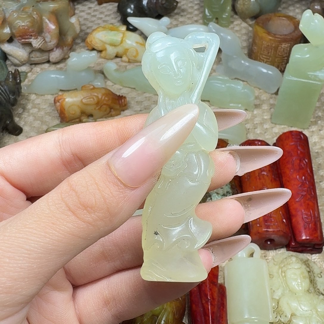 白玉菩提吊坠挂件