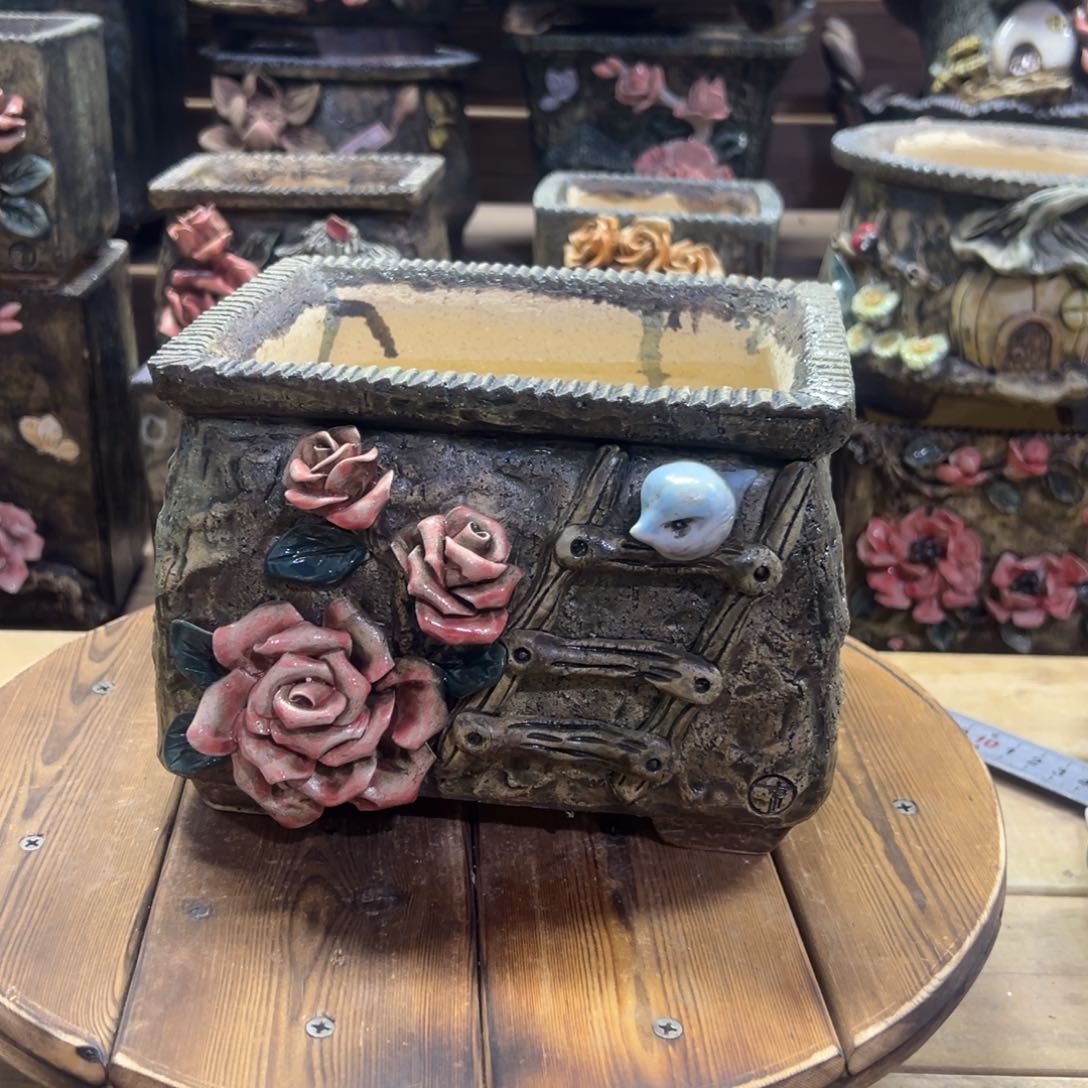 红陶青藤多肉花盆