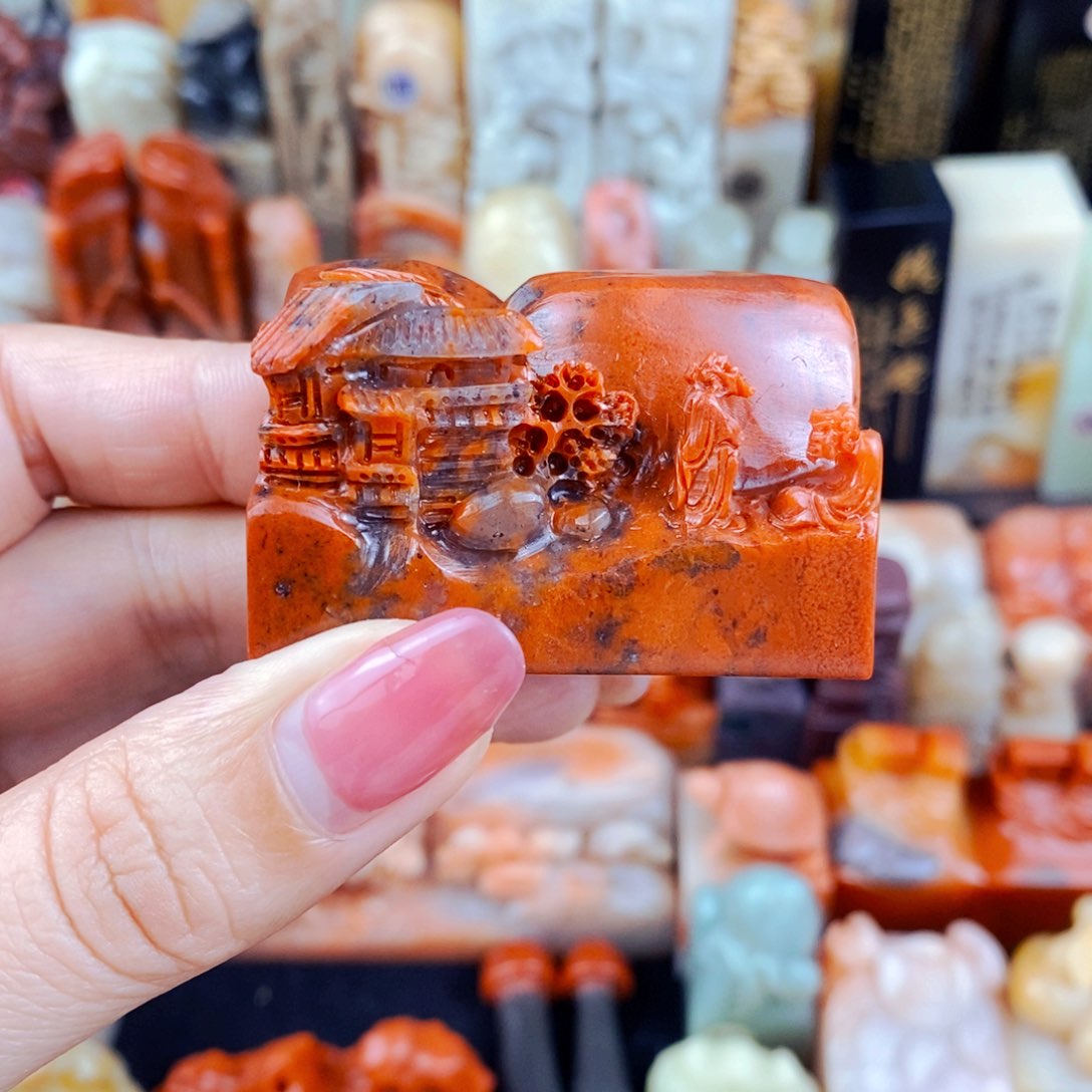 老挝石印石手工篆刻包邮包刻自定义内容