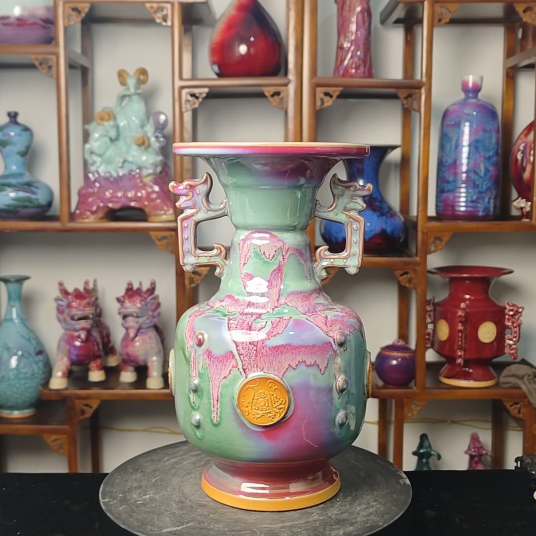 摆件钧瓷摆件神后镇钧瓷摆件