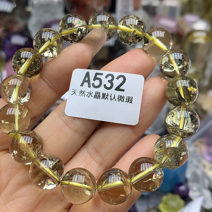 水晶手链12mm+未镶嵌水晶