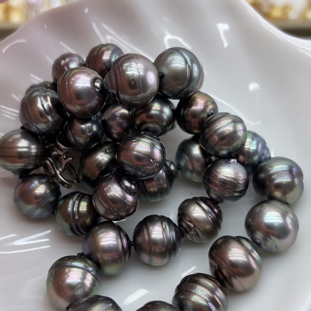 海水珍珠银S925镶嵌项链