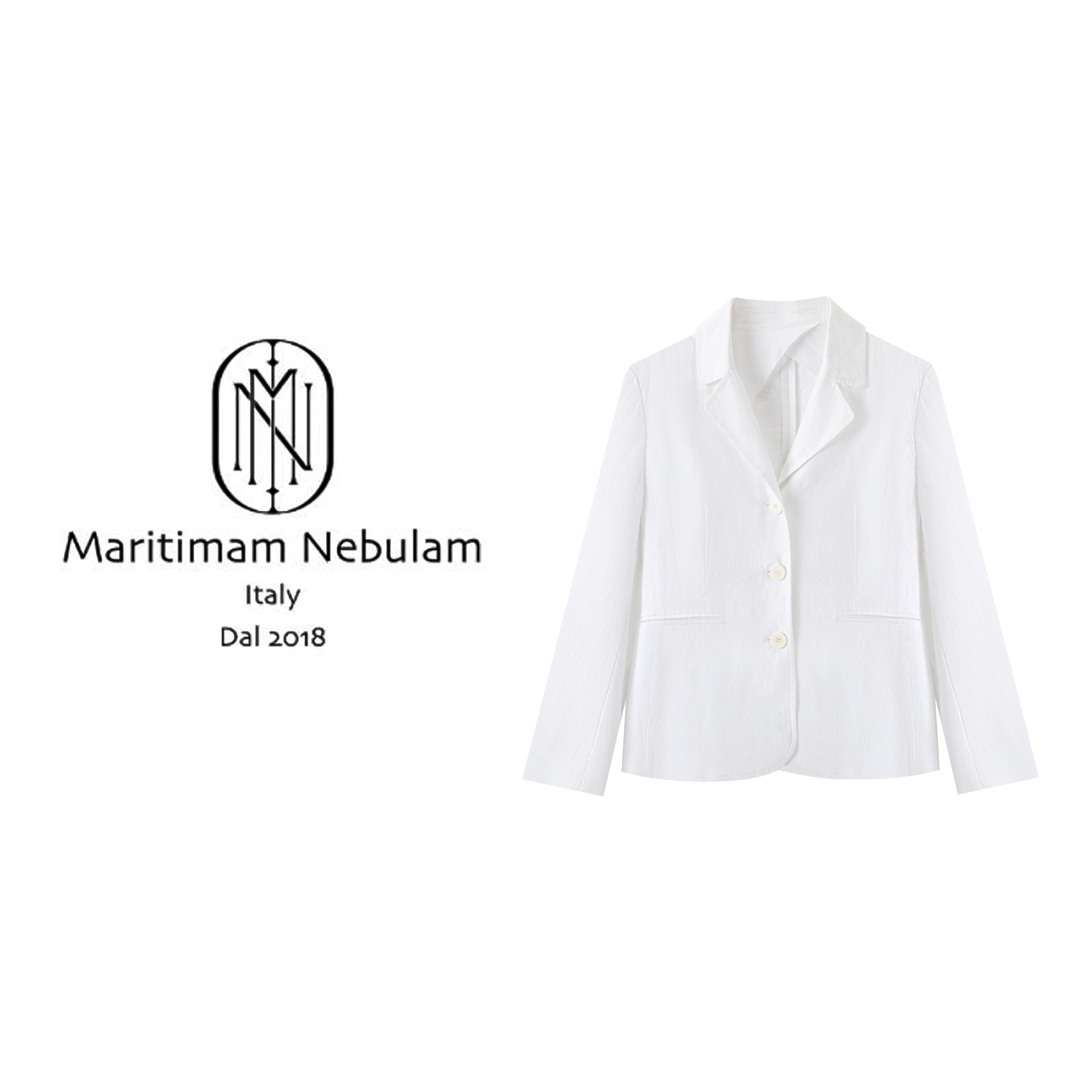 Maritimam Nebulam “法式优雅”亚麻西装外套 SZ1993