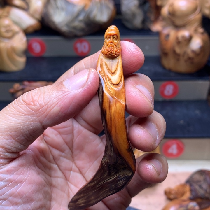 柏木（崖柏）崖柏陈化料手把件