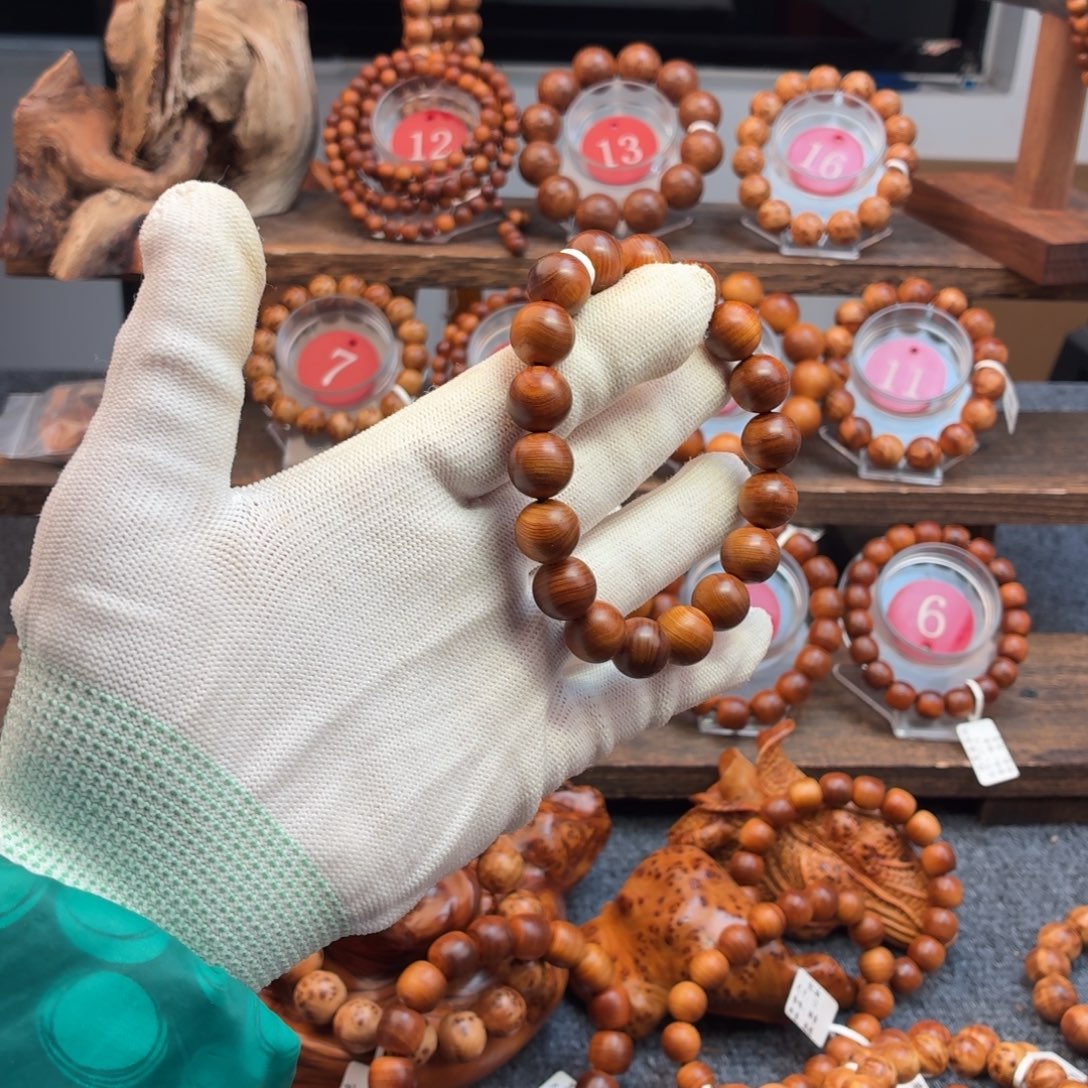 柏木（崖柏）手串/手链12黑油蚕丝纹甜香