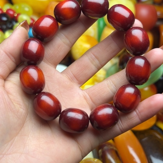 琥珀手串未镶嵌蜜蜡