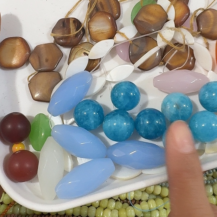 玛瑙/玉髓合金珠宝半成品36号打包