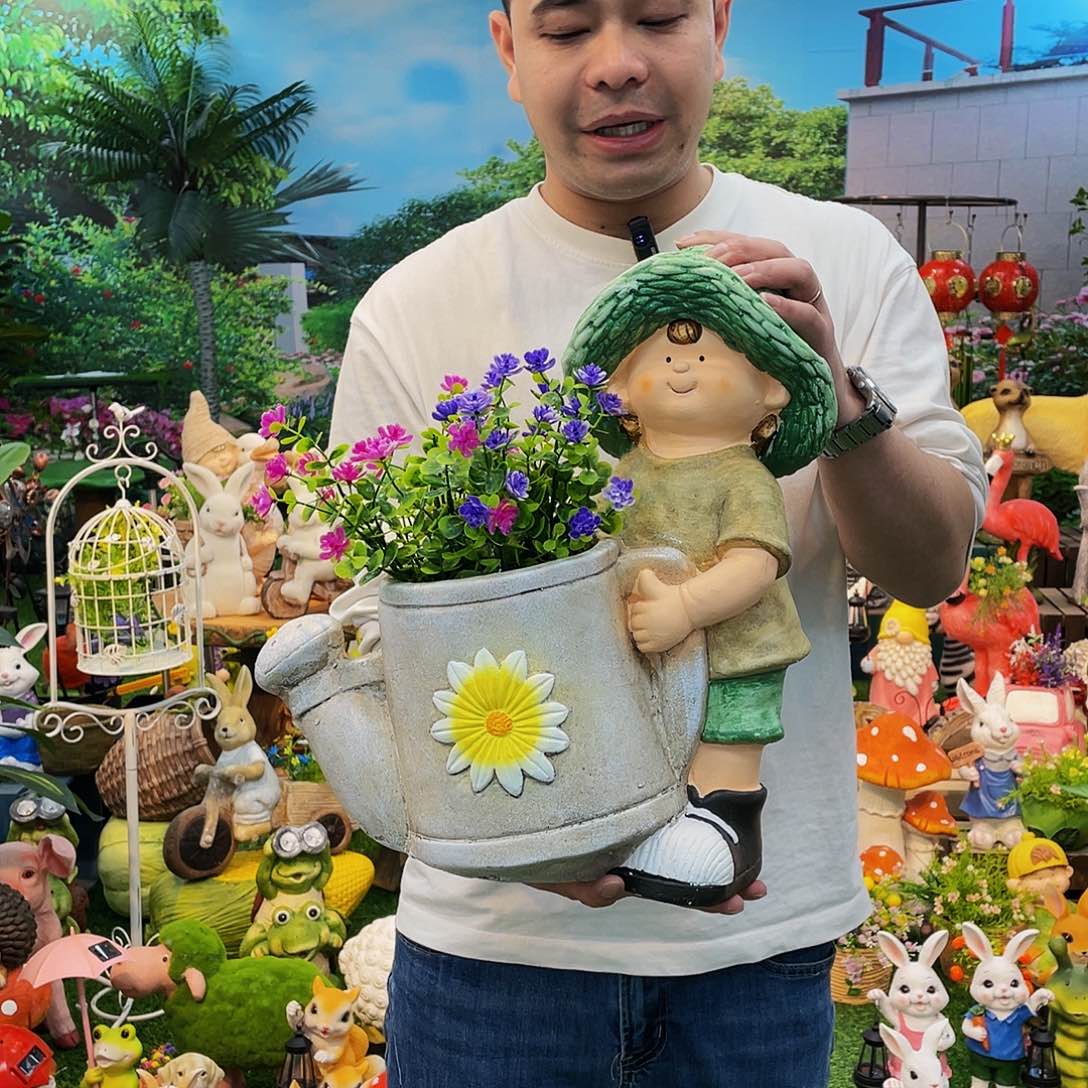 红陶花园庭院摆件