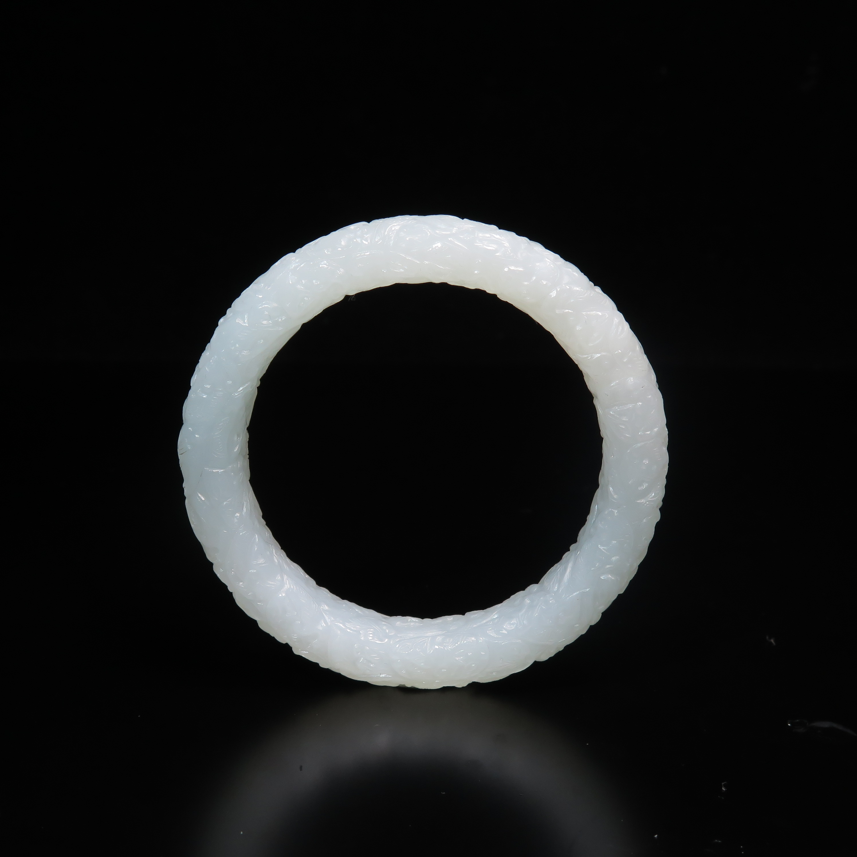 清代细工玉镯/MZ489976/和田玉/民族文物