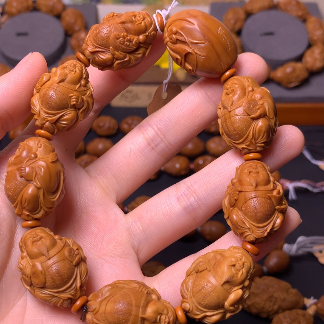 橄榄核手串/手链财神爷