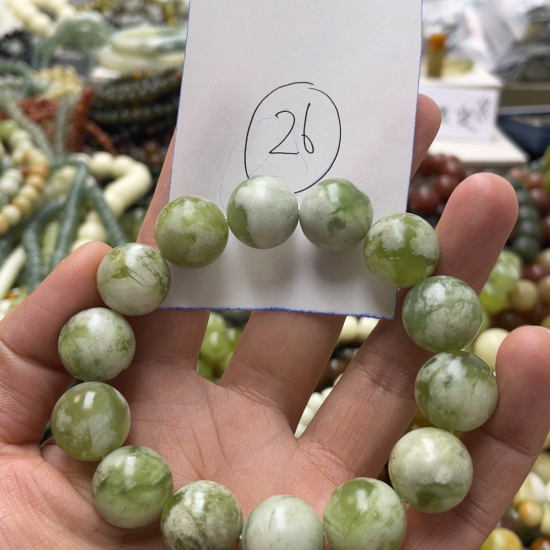 蛇纹石玉手链未镶嵌