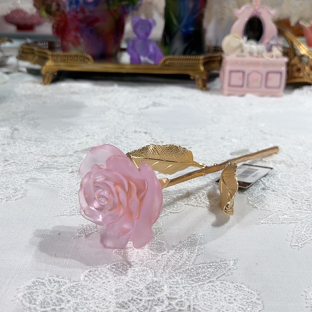 陶瓷脱蜡琉璃雕刻玫瑰花M3015