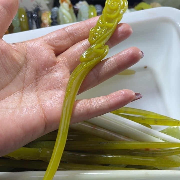 岫玉未镶嵌发簪发簪