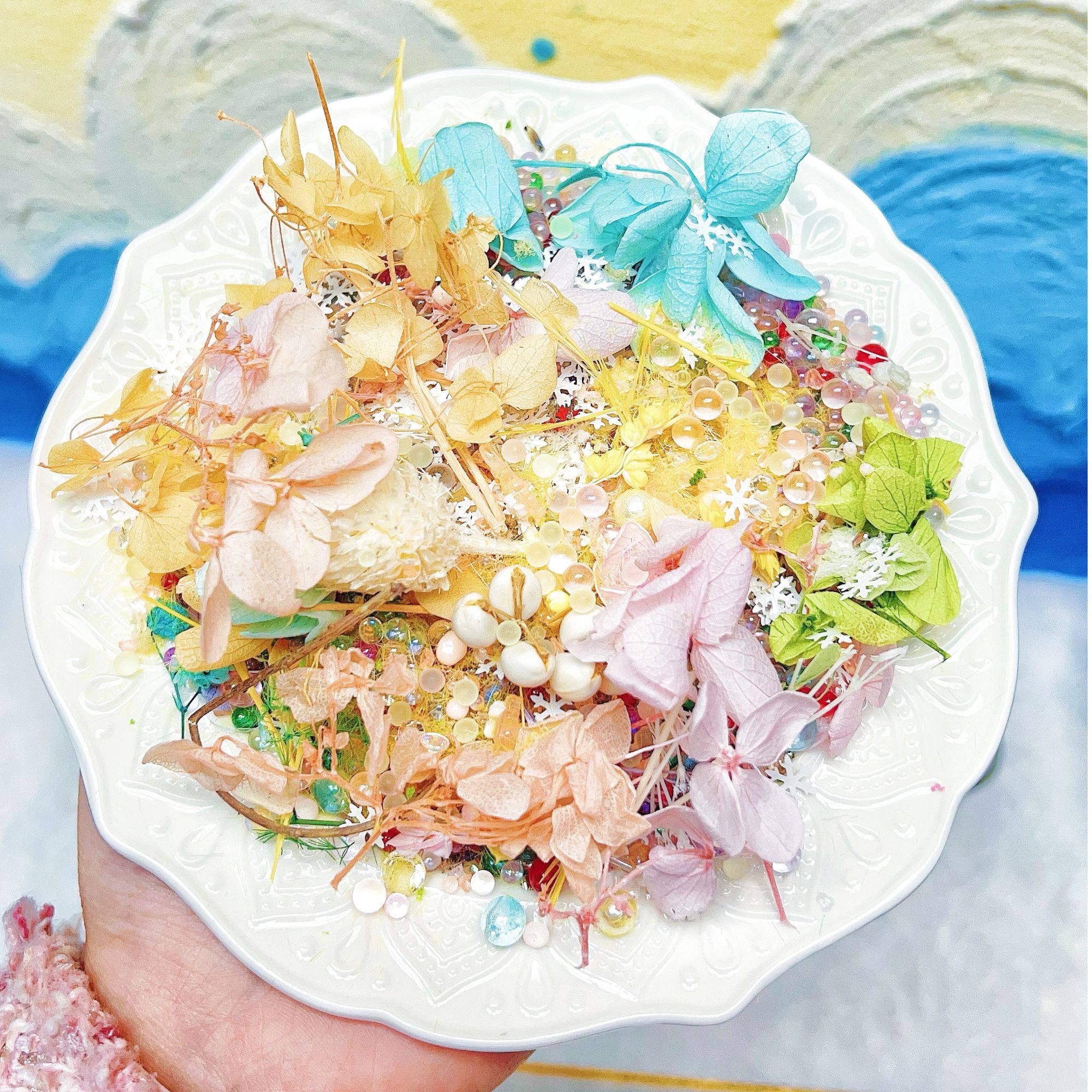 【梦梦直播间】美甲DIY配饰 桌面炒货 珠珠钻钻亮片花泥 现拍现装！