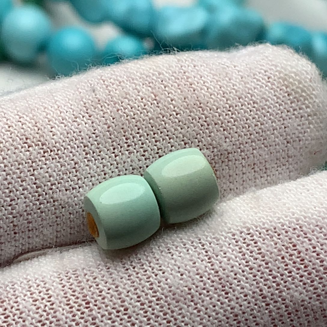 绿松石未镶嵌珠宝奇石直切6.7mm