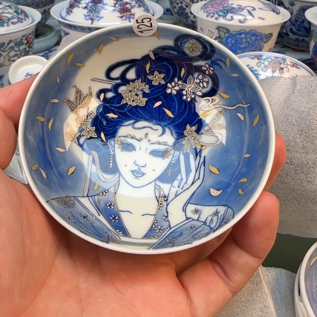 彦祖纯手工手绘茶具125