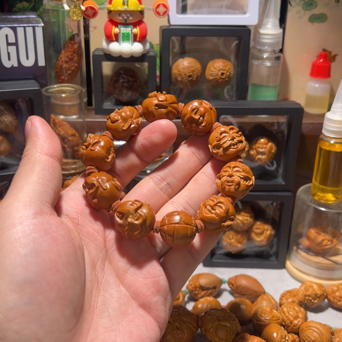王***一手串/手链橄榄核手工殷派十八罗汉