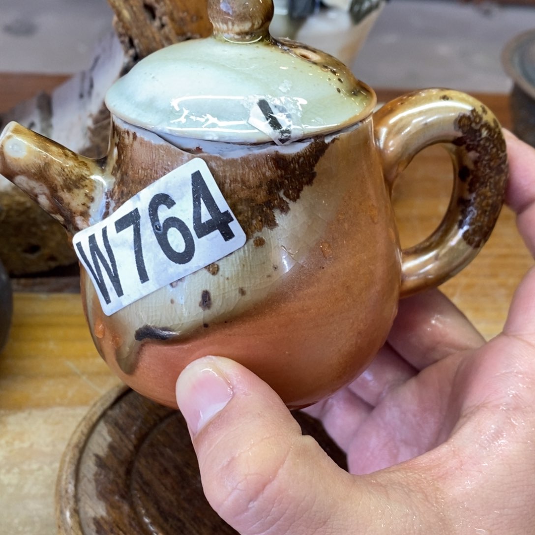 陶园柴烧 精品高货764瑕缺口摆件