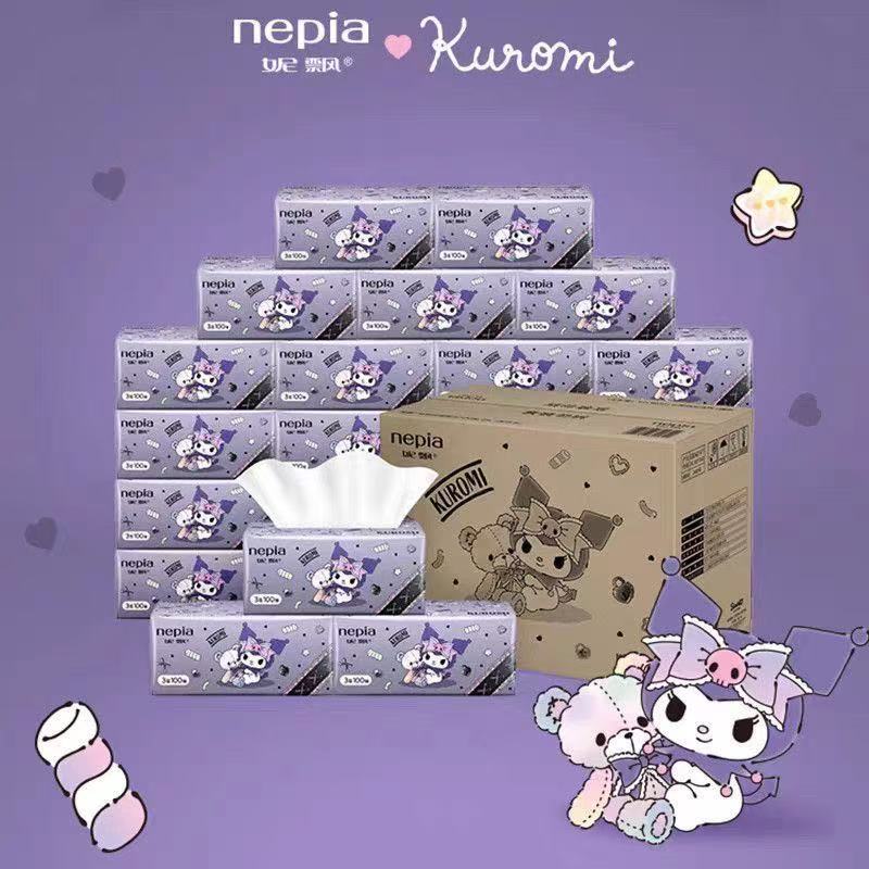 库洛米3层普通抽纸棉柔120mmx180mm面巾纸100抽